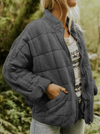 Harriet Women's Quilted Jacket – Lightweight Padded Casual Winter Coat with Pockets