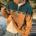 Eddie Men's Quarter Zip Jumper – Retro Knit Smart Casual Autumn Winter Sweater