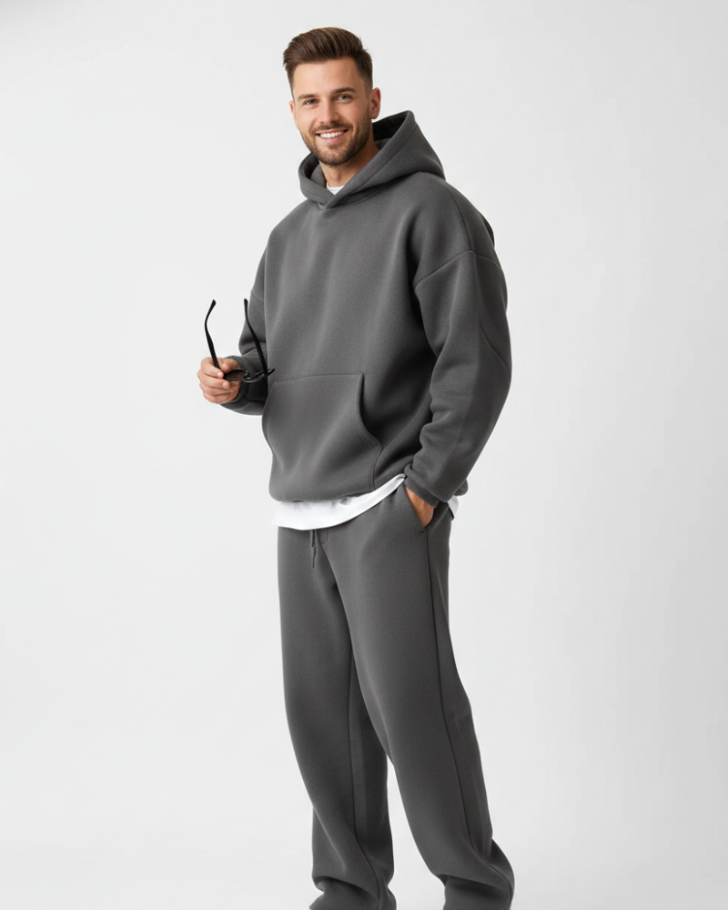 Nathan Men's Tracksuit Set – Hooded Sweatshirt & Joggers Casual Lounge Set