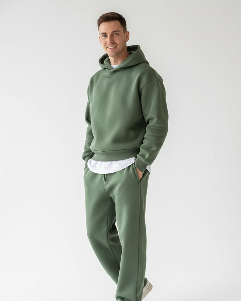 Nathan Men's Tracksuit Set – Hooded Sweatshirt & Joggers Casual Lounge Set