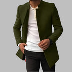 Denmo Men's Wool Coat – Tailored Fit, Warm Fabric & Timeless Formal Style