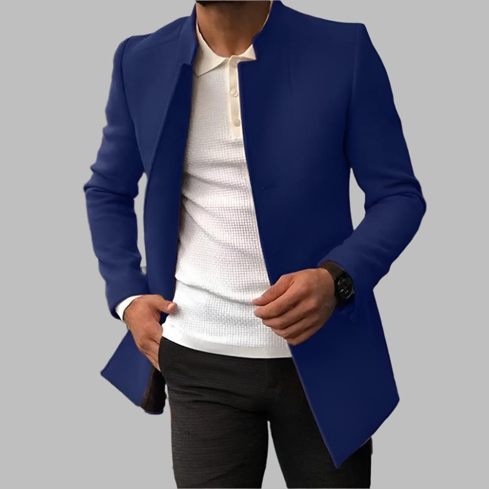 Denmo Men's Wool Coat – Tailored Fit, Warm Fabric & Timeless Formal Style