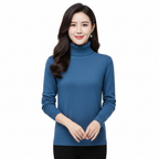 Charlotte Women's Cashmere Roll Neck Jumper – Soft Fitted Knit Winter Sweater