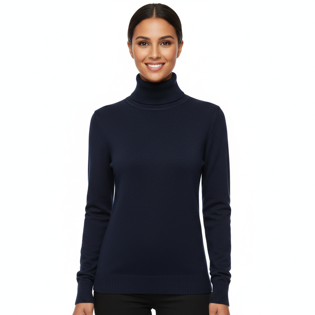 Charlotte Women's Cashmere Roll Neck Jumper – Soft Fitted Knit Winter Sweater