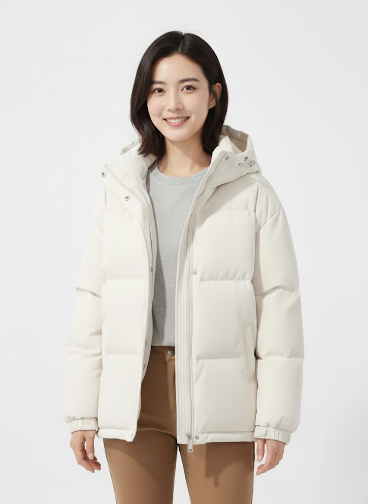 Lila Women's Lightweight Puffer Jacket – Hooded Zip Up Winter Quilted Coat