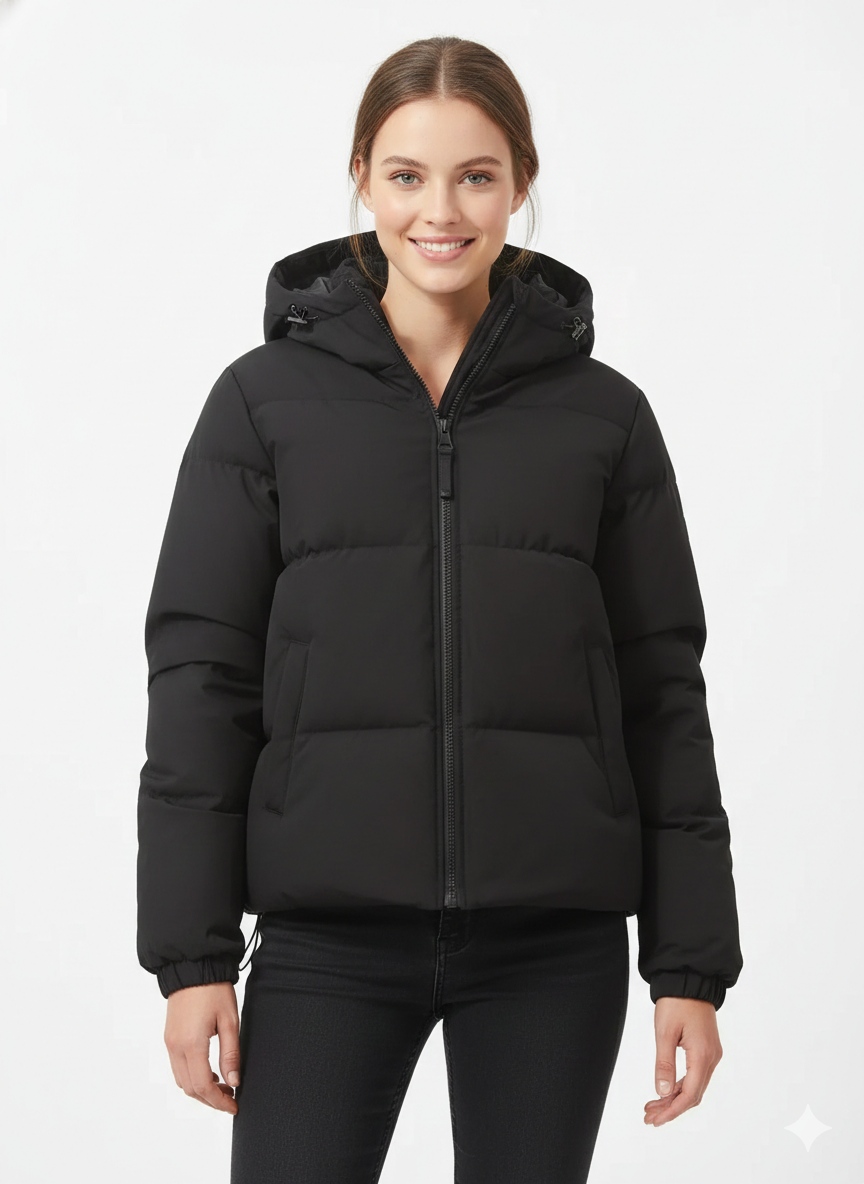 Lila Women's Lightweight Puffer Jacket – Hooded Zip Up Winter Quilted Coat