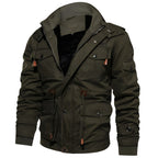 Tristan Men's Military Jacket – Water Resistant Fleece Lined Utility Coat