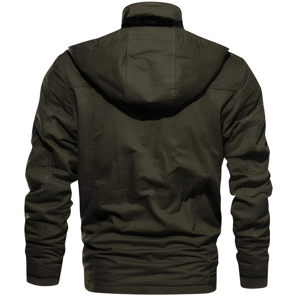 Tristan Men's Military Jacket – Water Resistant Fleece Lined Utility Coat