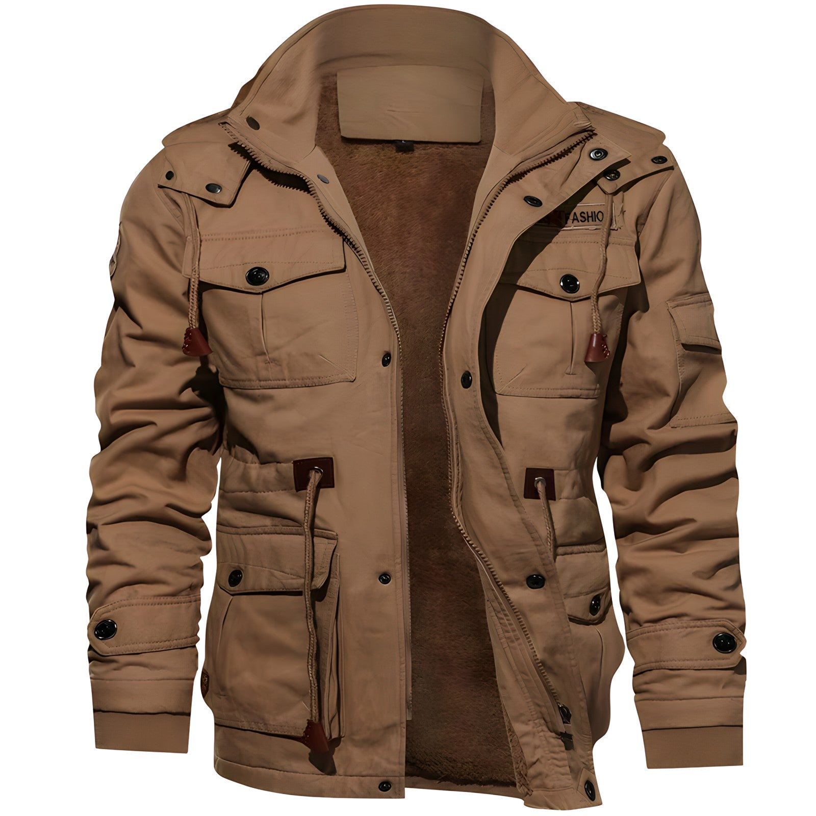 Tristan Men's Military Jacket – Water Resistant Fleece Lined Utility Coat