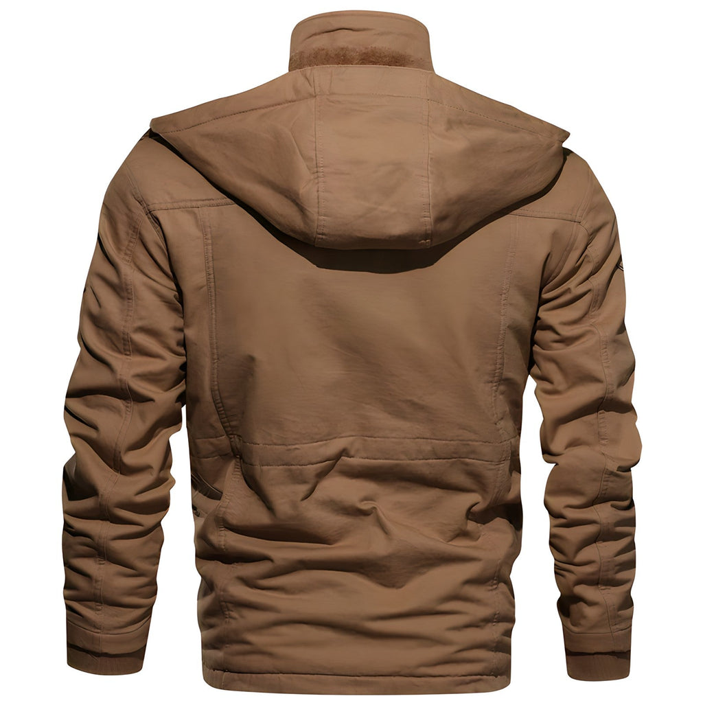 Tristan Men's Military Jacket – Water Resistant Fleece Lined Utility Coat