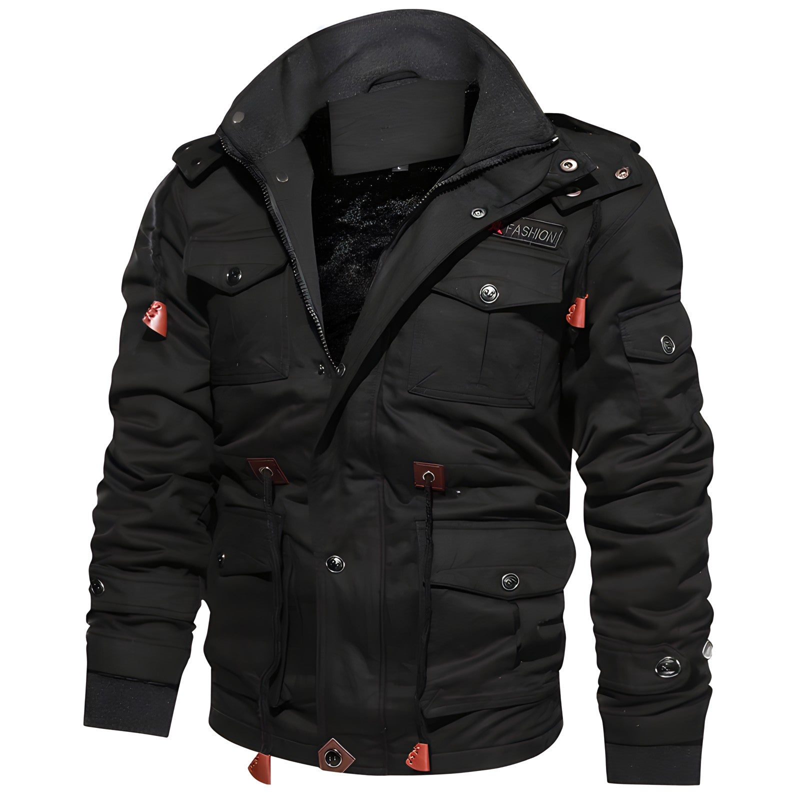 Tristan Men's Military Jacket – Water Resistant Fleece Lined Utility Coat