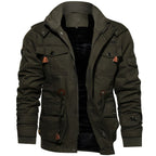 Tristan Men's Military Jacket – Water Resistant Fleece Lined Utility Coat