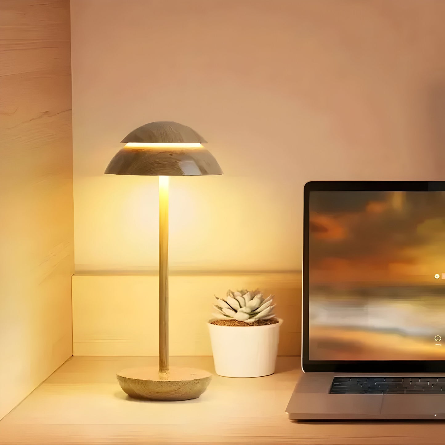 Elvelys – Aesthetic Wireless LED Table Lamp with Dimmer
