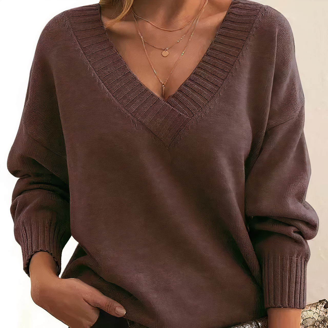 Cordelia Women's Cashmere Jumper – 100% Cashmere V-Neck Luxury Knit Sweater