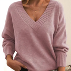 Cordelia Women's Cashmere Jumper – 100% Cashmere V-Neck Luxury Knit Sweater