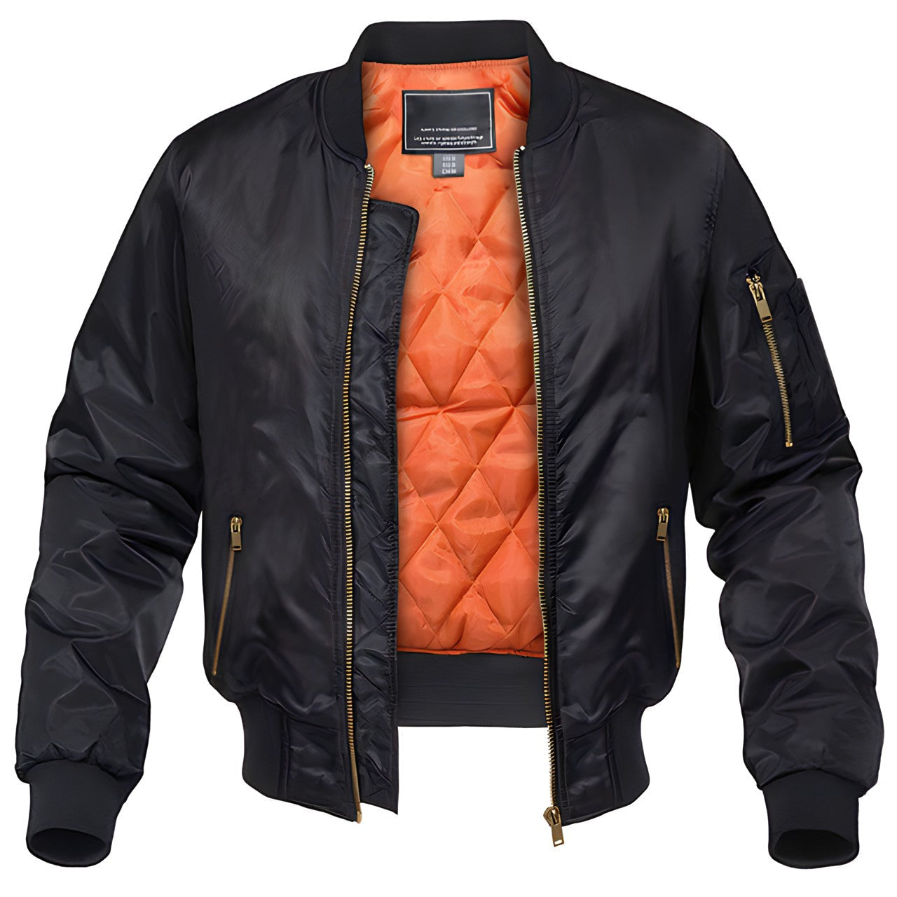 Sterling Men's Bomber Jacket – Classic Aviator Zip Up Smart Casual Coat