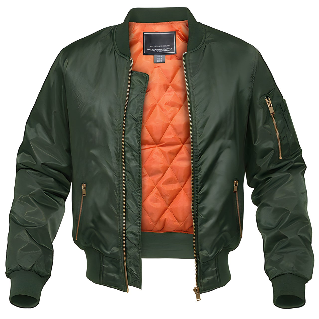 Sterling Men's Bomber Jacket – Classic Aviator Zip Up Smart Casual Coat