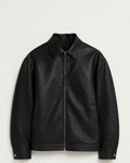 Vaughn Men's Leather-Look Jacket – Structured Fit, Zip Front & Urban Style