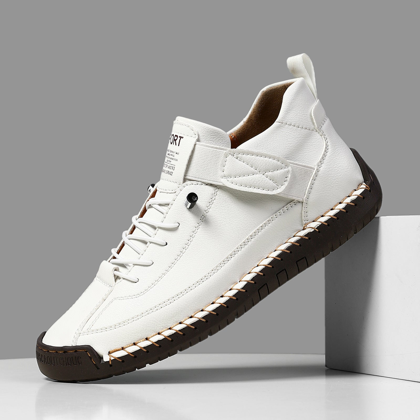 Delilah Women's Leather Trainers – Lightweight Slip-On Comfort Walking Shoes