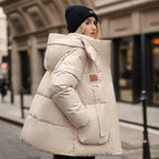 Lara Women's Waterproof Puffer Jacket – Oversized Hooded Winter Quilted Coat