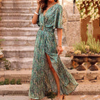 Estelle Women's Wrap Maxi Dress – Lightweight Flowing Spring-Summer Style