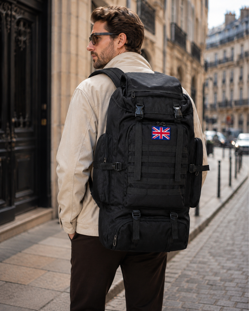 Grady 80L Waterproof Hiking Backpack – Tactical Travel Rucksack with Laptop Sleeve