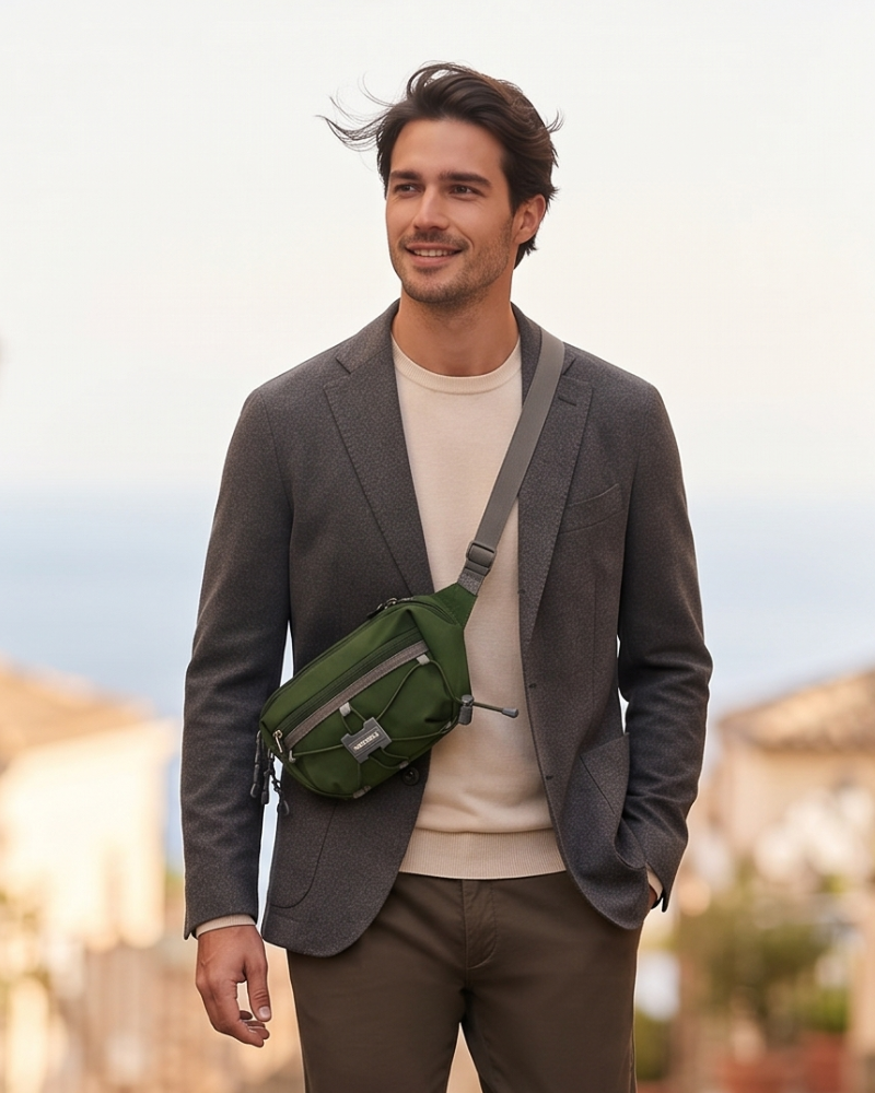 Duncan Anti-Theft Waist Bag – RFID Crossbody Bum Bag for Men