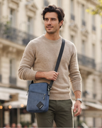 Cliff Men's Crossbody Bag – Multi Pocket Oxford Shoulder Messenger Bag