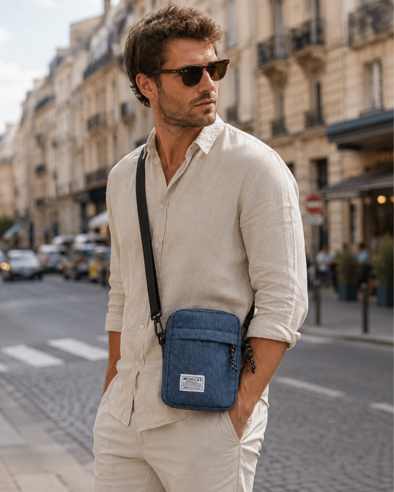Bailey Men's Crossbody Bag – Small Travel Shoulder Messenger Bag for Phone & Wallet