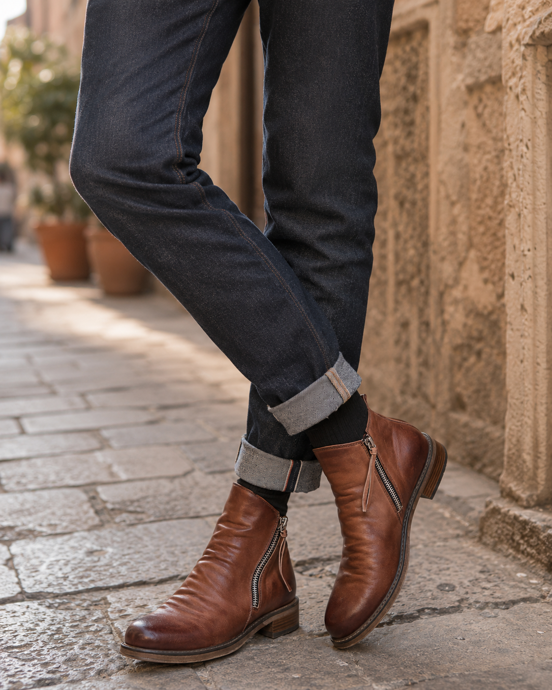 Gramer Men's Chelsea Boots – Side Zip Smart Casual Ankle Boots