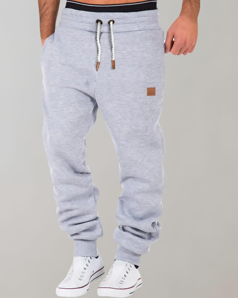 Matthias Men's Cotton Joggers – Stretch Fit, Elastic Waist & Side Pockets