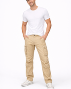 Cedric Men's Cargo Trousers – Straight Fit Cotton Workwear with Utility Pockets