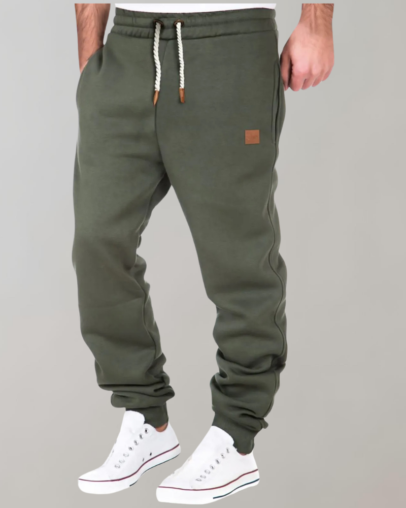 Matthias Men's Cotton Joggers – Stretch Fit, Elastic Waist & Side Pockets