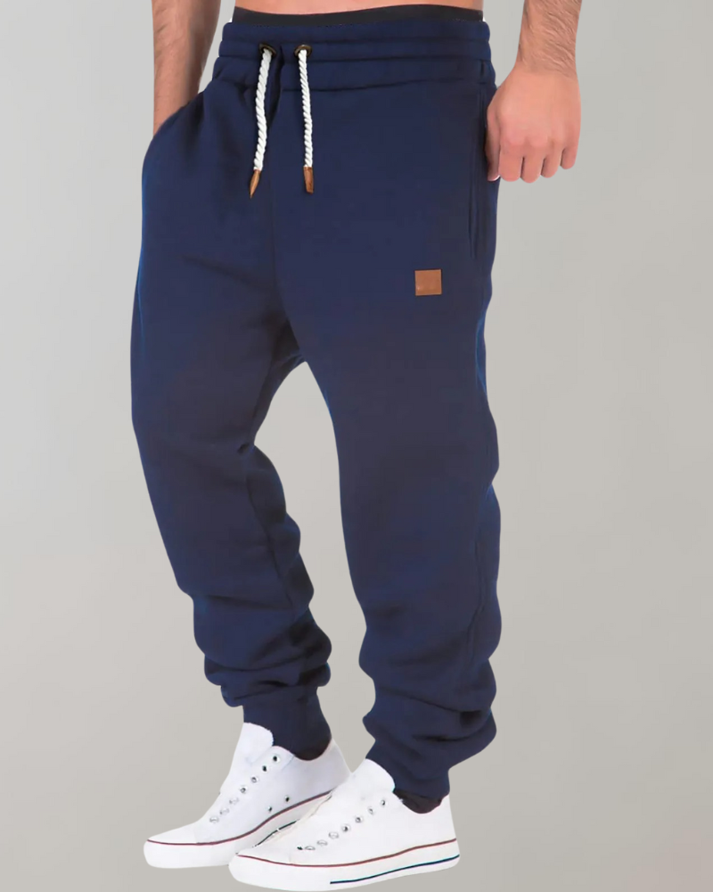 Matthias Men's Cotton Joggers – Stretch Fit, Elastic Waist & Side Pockets