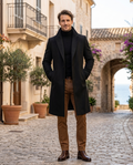 Frederick Men's Long Trench Coat – Smart Winter Overcoat for Business & Everyday Wear