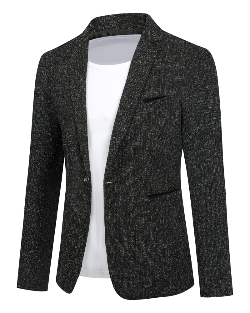 Preston Men's Slim Fit Blazer – Lightweight Suit Jacket with One Button & Inner Pocket