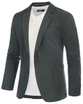 Colin Men's Herringbone Blazer – Slim Fit Suit Jacket with 2 Button Fastening
