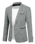 Preston Men's Slim Fit Blazer – Lightweight Suit Jacket with One Button & Inner Pocket