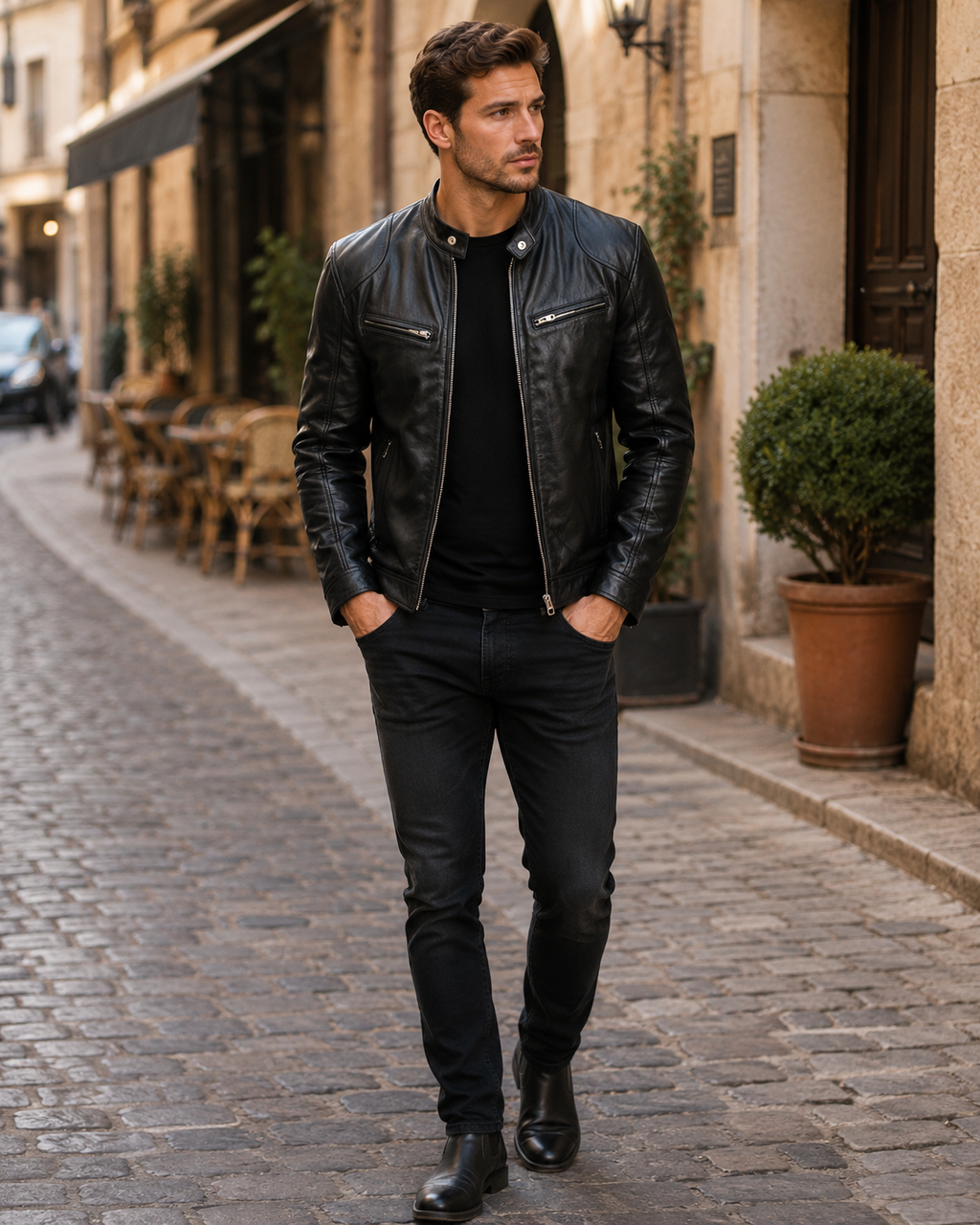 Grayson Men's Leather Jacket – Premium Genuine Leather Smart Casual Coat