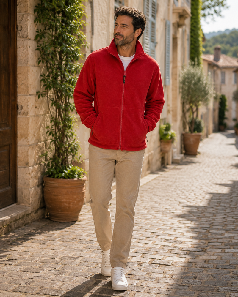 Kyle Men's Microfleece Jacket – Full Zip Polyester Fleece with Zipped Pockets