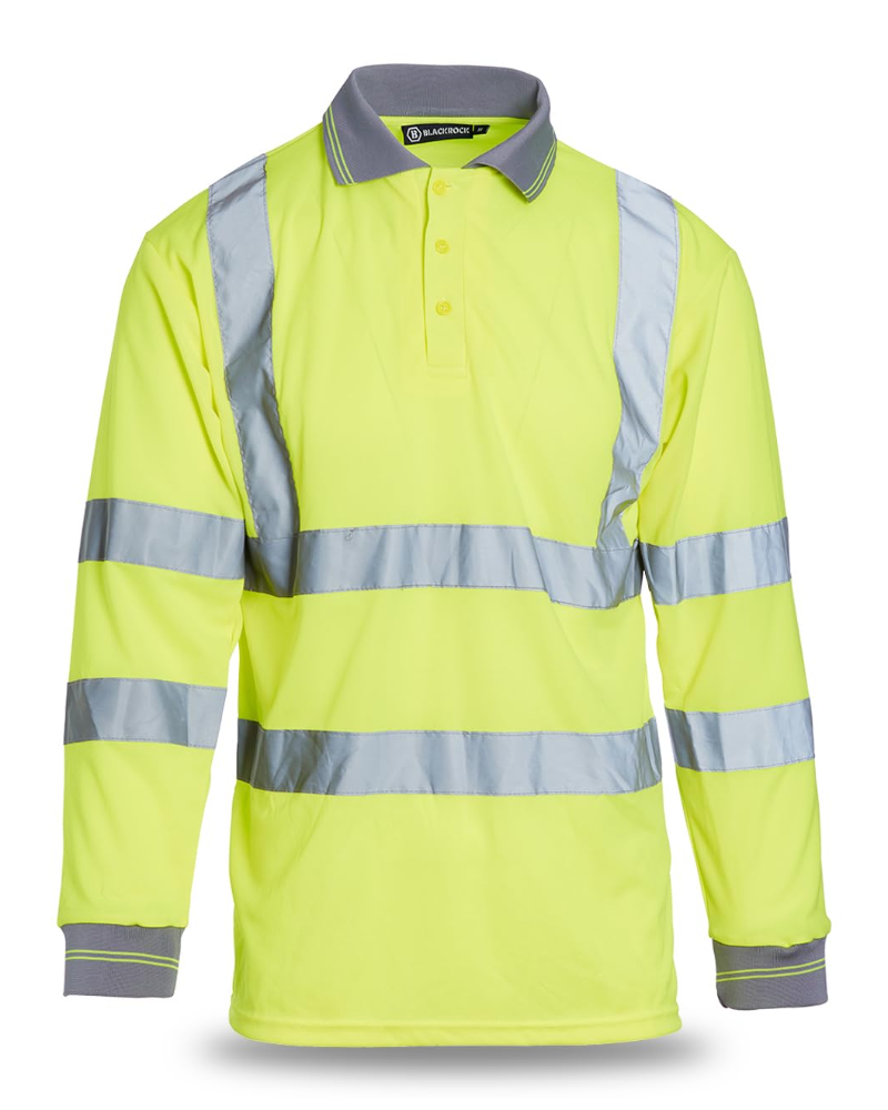 Rhys Men's High Visibility Polo Shirt – EN ISO 20471 Class 3 Short Sleeve Work Polo