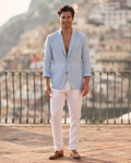 Miles Men's Linen Blazer – Regular Fit Summer Suit Jacket with 2 Button Fastening