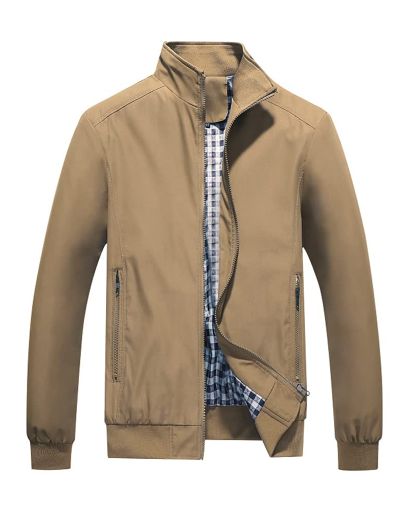 Philip Men's Bomber Jacket – Wind-Resistant Zip Jacket with UPF 50+ Protection