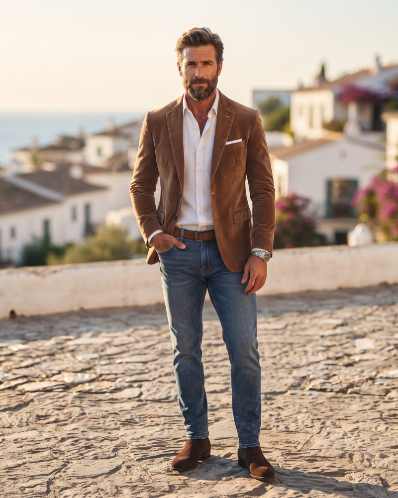 Quentin Men's Slim-Fit Casual Blazer – Modern Tailored Smart-Casual Jacket