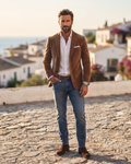Quentin Men's Slim-Fit Casual Blazer – Modern Tailored Smart-Casual Jacket