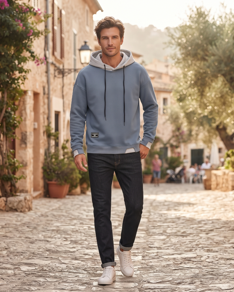 Miles Men's Hoodie – Soft Pullover Hooded Sweatshirt with Kangaroo Pocket