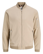 Sawyer Men's Lightweight Bomber Jacket – Zip-Up Ribbed Collar Casual Coat