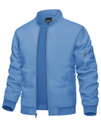 Asher Men's Bomber Jacket – Lightweight Zip-Up Jacket with Stand Collar