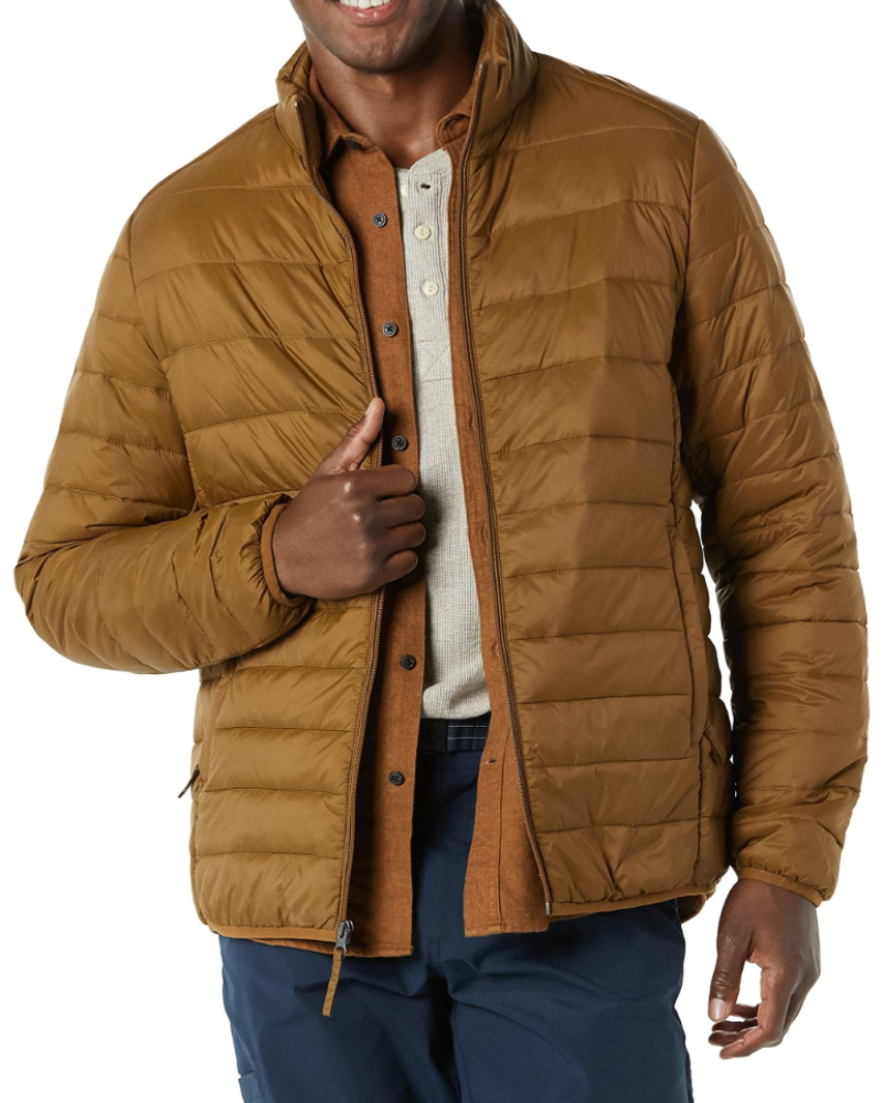 Logan Men's Lightweight Puffer Jacket – Water-Resistant Quilted Zip-Up Coat