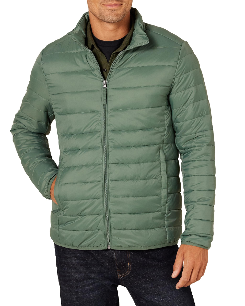 Logan Men's Lightweight Puffer Jacket – Water-Resistant Quilted Zip-Up Coat